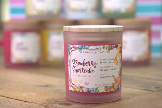 Strawberry Shortcake Scented Candle | Gift for Her | Birthday Gift | Sweet Smelling Candle | Pretty Pink Candle | Cute Candle